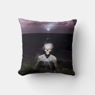 Cojín Decorativo Fantasma en el mar - Pintura al óleo