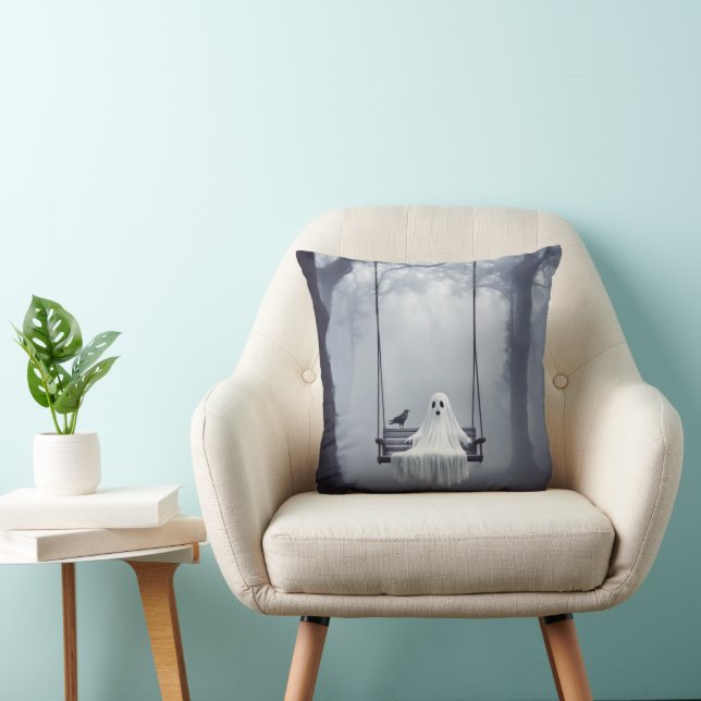 Cojín Decorativo Fantasma En Un Swing Con Raven (Silla)