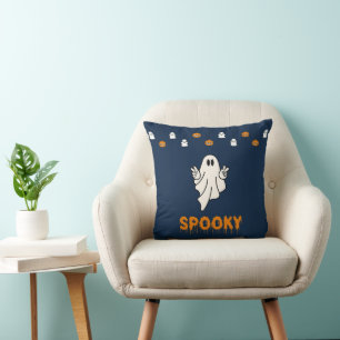Cojín Decorativo Fantasma espeluznante con los faroles de Jack-O' H