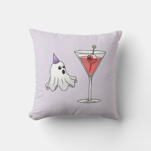 Cojín Decorativo Fantasma Espeluznante y Cóctel Espeluznante