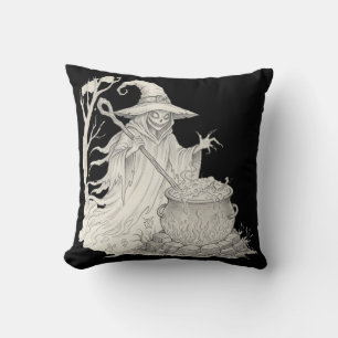 Cojín Decorativo Fantasma fantasma agitando camiseta de Halloween