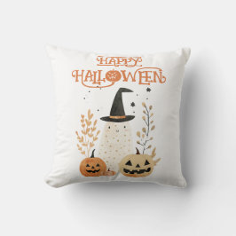 Cojín Decorativo Fantasma lindo con Jack—o-Lantern calabazas Hallow