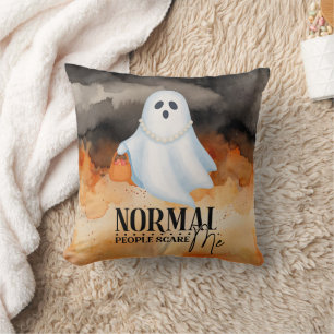 Cojín Decorativo Fantasma un gato siamés por tema de Halloween para