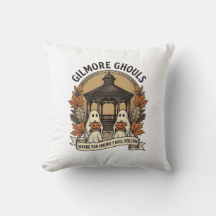 Cojín Decorativo Fantasma vintage de Halloween de Gilmore Ghouls