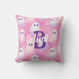 Cojín Decorativo Fantasmagoricas rosadas personalizadas para Hallow