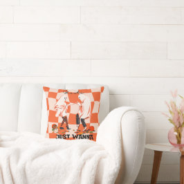 Cojín Decorativo Fantasmas divertidas quieren divertirse Naranja de