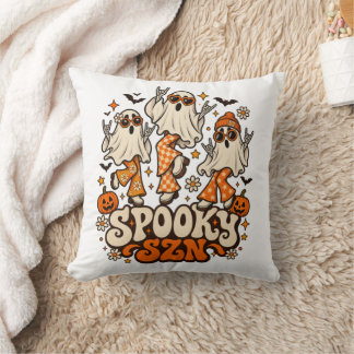 Cojín Decorativo Fantasmas Retro Espeluznantes SZN | Diseño de Hall