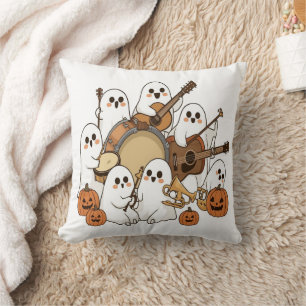 Cojín Decorativo Fantasmas sobre instrumentos musicales Diversión d
