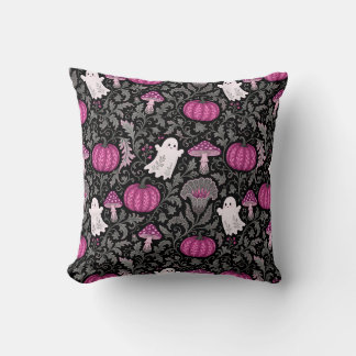 Cojín Decorativo Fantasmas y calabazas rosadas