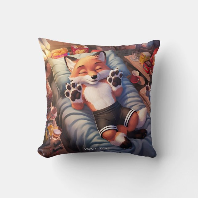 Cojín Decorativo Fantasy Cuse Bebé Fox Sleeping (Anverso)