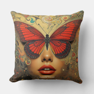Cojín Decorativo Fantasy Cute Abstrae Butterflies Ojos