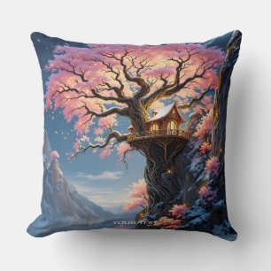 Cojín Decorativo Fantasy Cute Cherry Blossom Tree