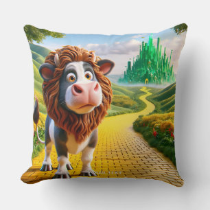 Cojín Decorativo Fantasy Cute Cow Lion Road