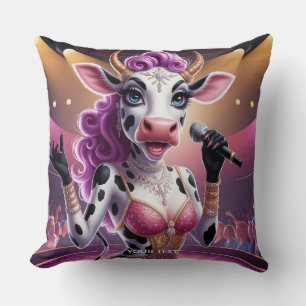 Cojín Decorativo Fantasy Cute Gorgeous Cow Popstar