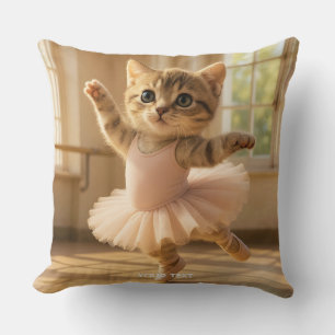 Cojín Decorativo Fantasy Cute Kitten Pequeña Ballerina