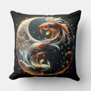 Cojín Decorativo Fantasy Cute Koi Yin Yang