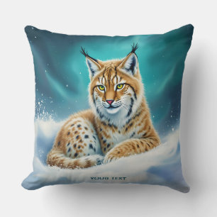 Cojín Decorativo Fantasy Cute Lynx Cub Winter