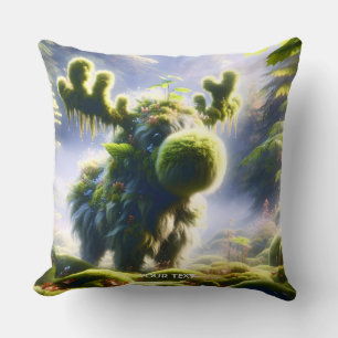 Cojín Decorativo Fantasy Cute Moss Moose Forest