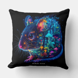 Cojín Decorativo Fantasy Cute Mouse Mushrooms Forest