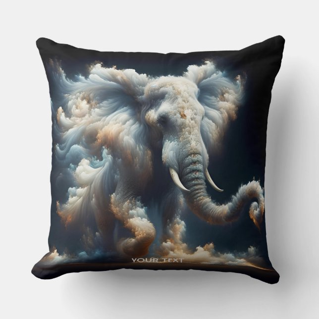 Cojín Decorativo Fantasy Cute Nubes elefante (Anverso)