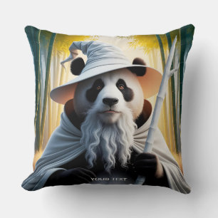 Cojín Decorativo Fantasy Cute Old Panda Wizard