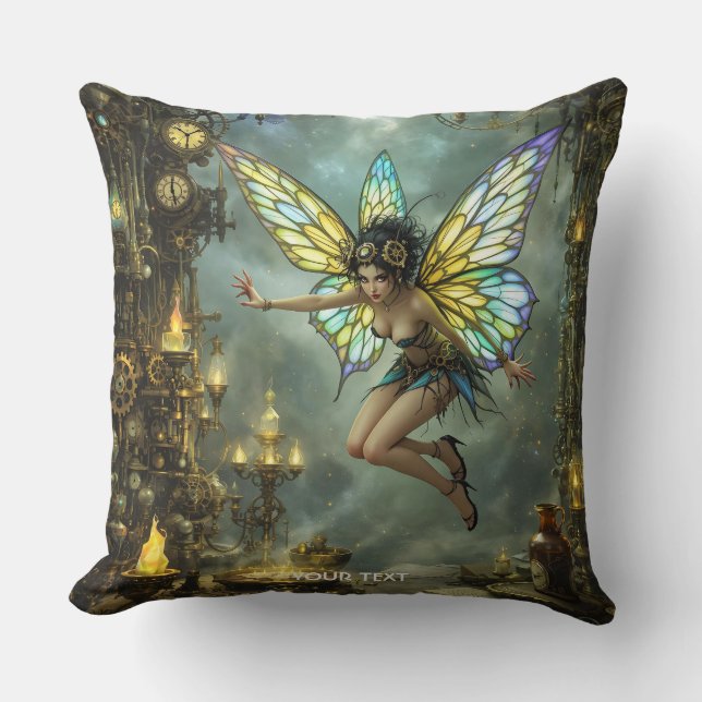 Cojín Decorativo Fantasy Cute Pixie Butterfly Wings (Anverso)