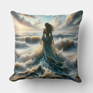Cojín Decorativo Fantasy Cute Sea Wave Chica
