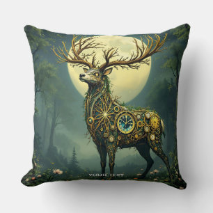 Cojín Decorativo Fantasy Cute Steampunk Deer Forest
