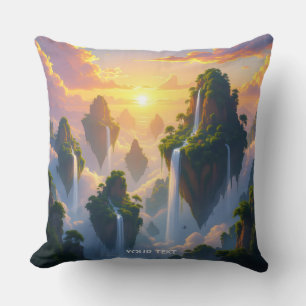 Cojín Decorativo Fantasy Cute Sunset Islands Waterfalls