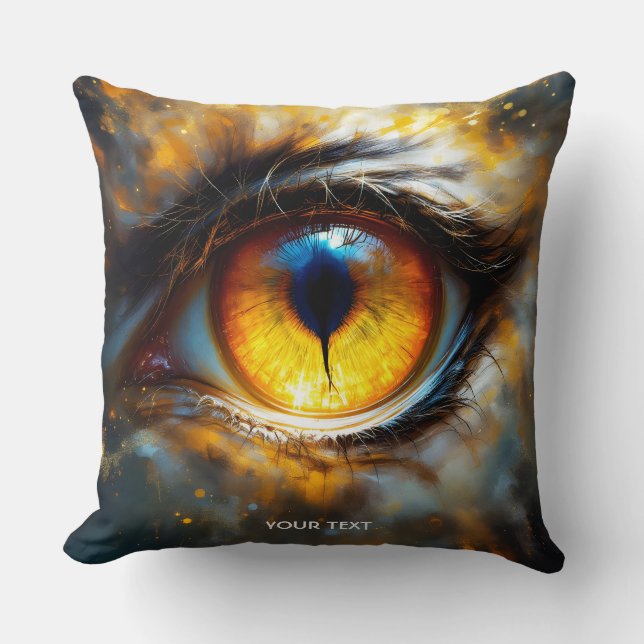 Cojín Decorativo Fantasy Cute Tiger Naranja Ojo (Anverso)