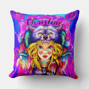 Cojín Decorativo Fantasy Cute Warrior Chica