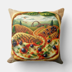 Cojín Decorativo Fantasy Cute Whimsical Paisaje Italiano