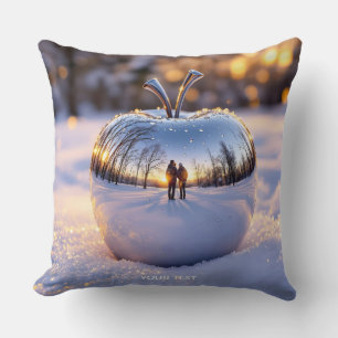 Cojín Decorativo Fantasy Cute Winter Snow Apple
