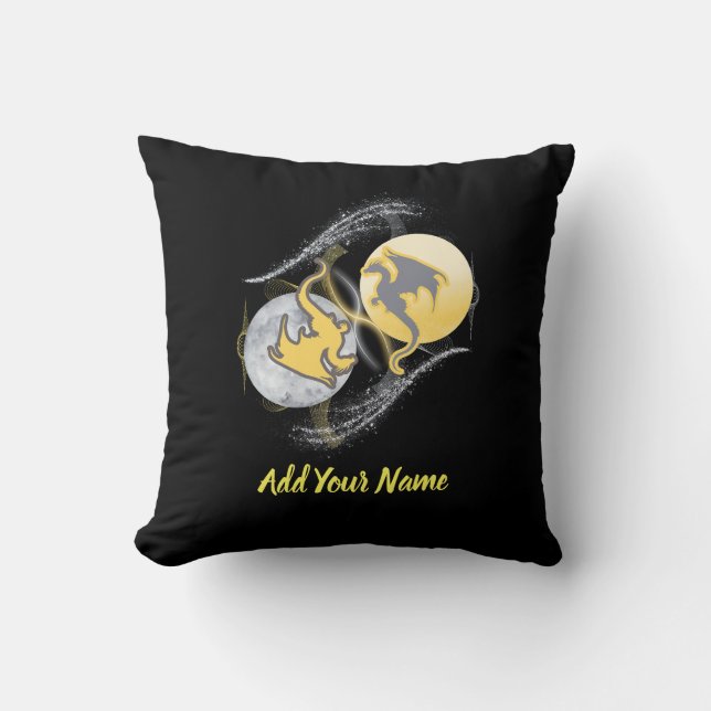 Cojín Decorativo Fantasy Dragons Throw Pillow (Anverso)