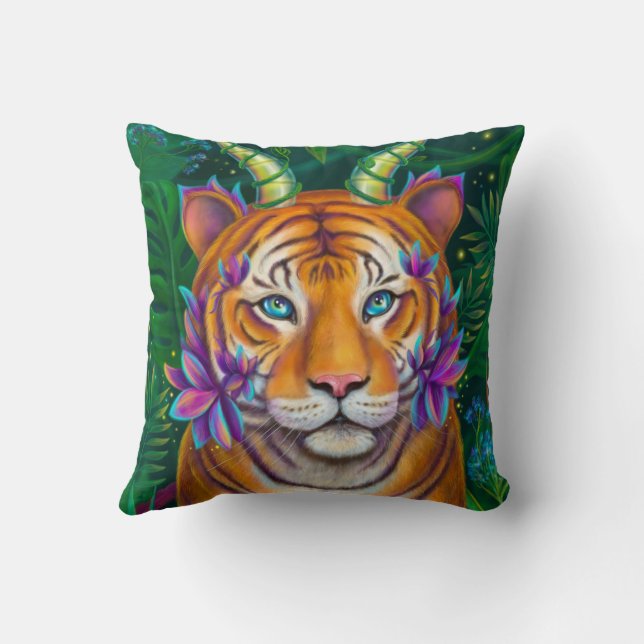 Cojín Decorativo Fantasy Tiger (Reverso)