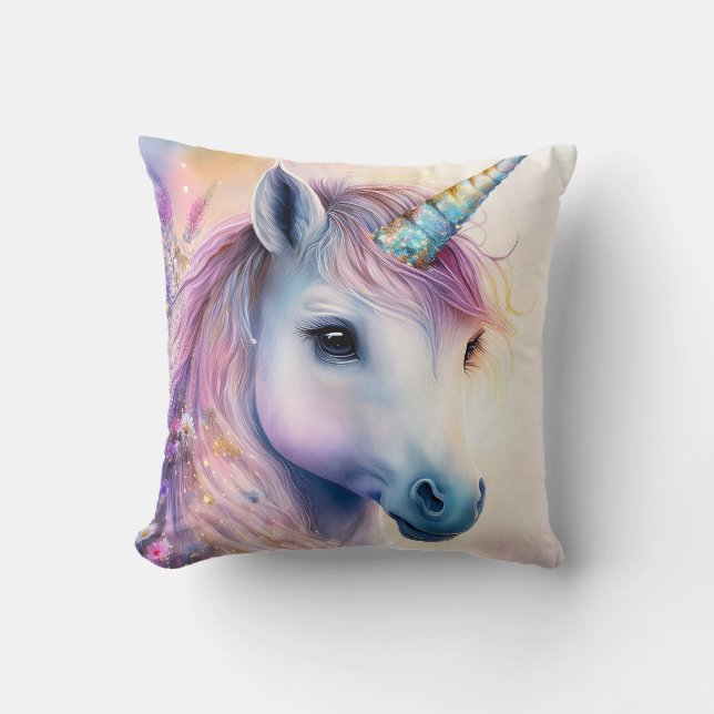 Cojín decorativo Fantasy Unicorn (Anverso)