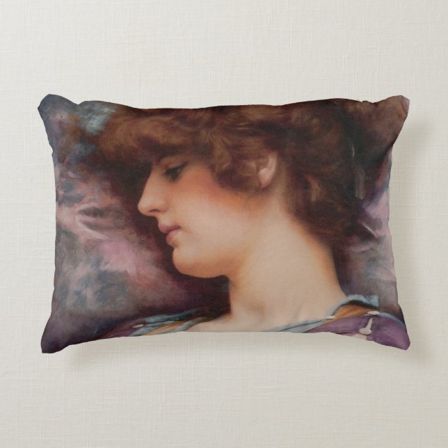 Cojín Decorativo Far Away Thoughts por John William Godward (Anverso)