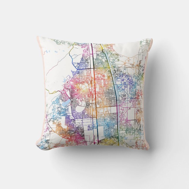 Cojín Decorativo Faridabad Haryana city Map (Anverso)