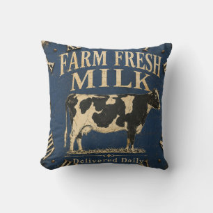 Cojín Decorativo Farm Fresh Milk Delivered Daily Rustic Dairy Farm