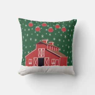 Cojín Decorativo Farm Ranch Red Barn Holiday