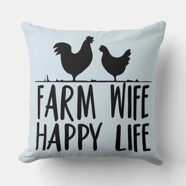 Cojín Decorativo Farm Wife Happy Life Design (Anverso)