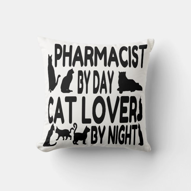 Cojín Decorativo Farmacéutico de Cat Lover (Anverso)