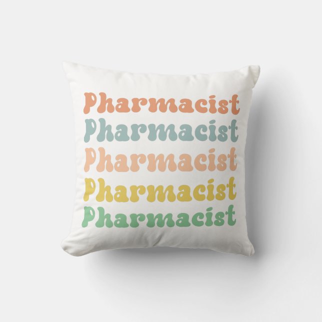 Cojín Decorativo Farmacia Retro Groovy (Anverso)