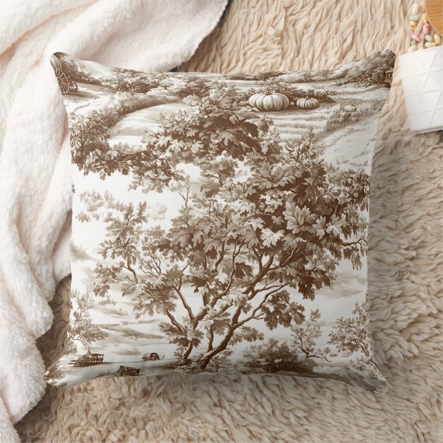 Cojín Decorativo Farmhouse Pumpkin Harvest Countryside Toile (6) (Manta)