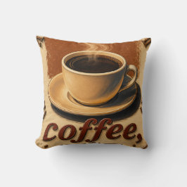 Cojín Decorativo  Farmhouse Rustic Vintage Kitchen Coffee Cup 