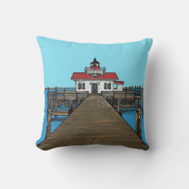Cojín Decorativo Faro-almohada de los pantanos de Roanoke