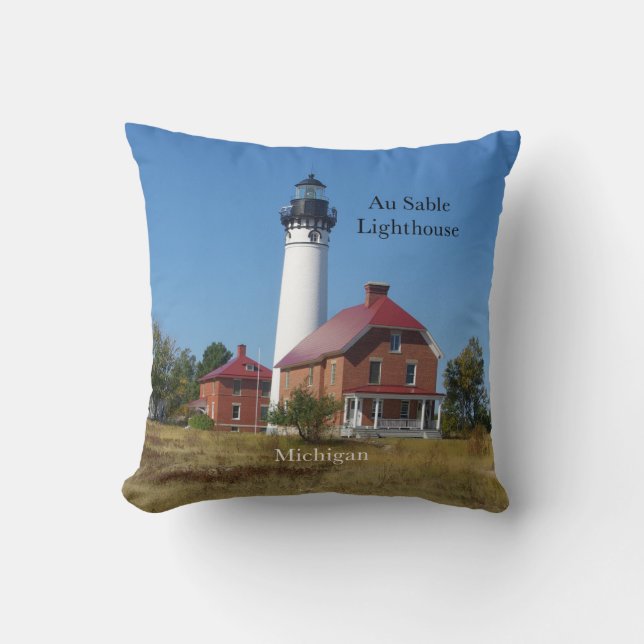 Cojín Decorativo Faro Au Sable Point (Anverso)