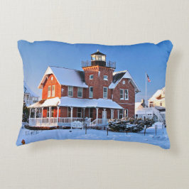 Cojín Decorativo Faro ceñido mar, New Jersey