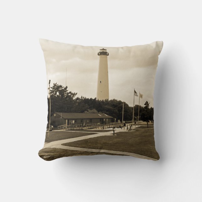Cojín Decorativo Faro de Cape May (Anverso)