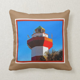 Cojín Decorativo Faro de la ciudad del puerto de Hilton Head Island